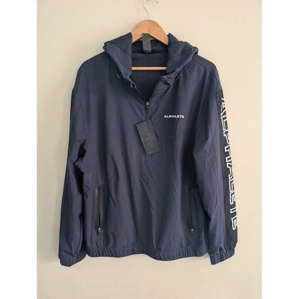 Alphalete Navy Pullover Jacket Size M NWT